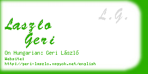 laszlo geri business card