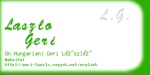 laszlo geri business card